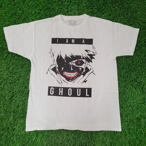 Tokyo-Ghoul Ken-Kaneki Anime Manga Shirt Large 21x27 Cropped